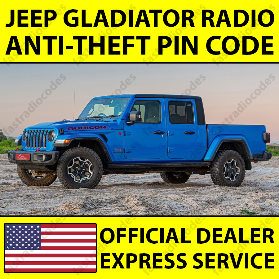 ✅JEEP GLADIATOR CAR RADIO ANTI-THEFT UNLOCKING PIN CODE FOR ALL MODELS✅
