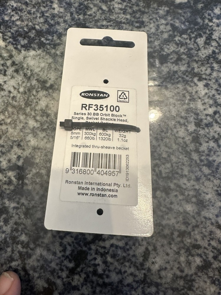 Ronstan Series 30 Bb Orbit Block Single Swivel Shackle (RF35100)
