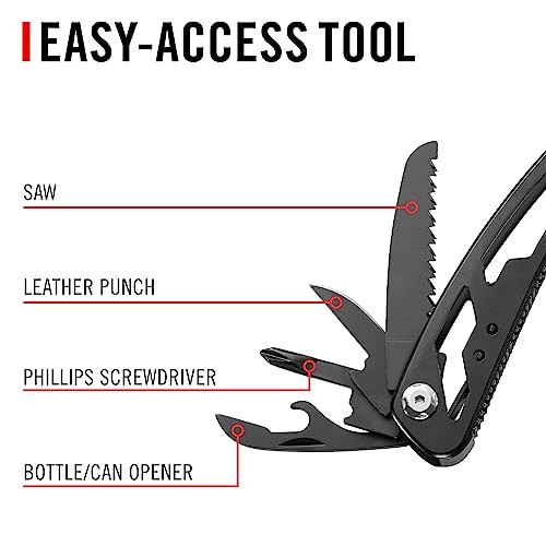 COAST 11-IN-1 MULTI-TOOL SPRING-ASSISTED MULTI-PLIER CT225 - BLACK
