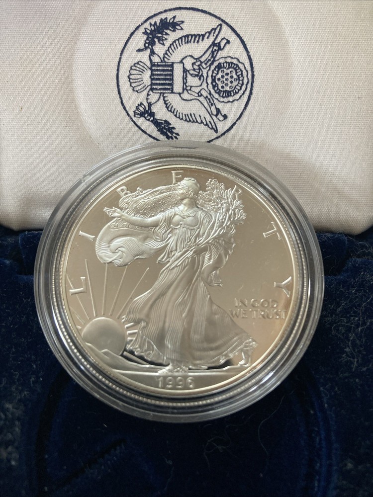 American Eagle 1996 $1 Silver Proof Coin w/ Original Box & Certificate