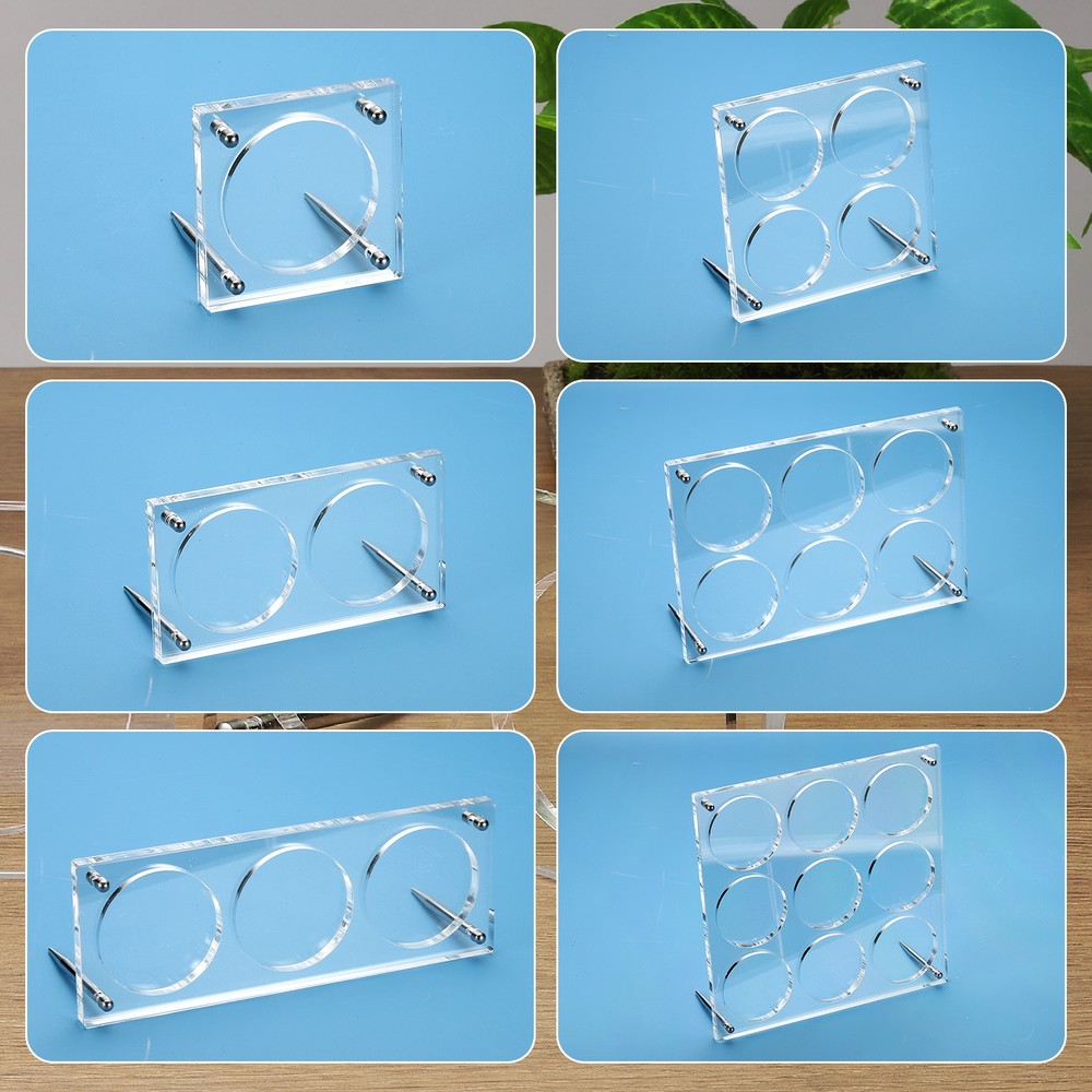 2.5" Acrylic Coin Display Frame 3D Floating Display Case Holder 3 Slots