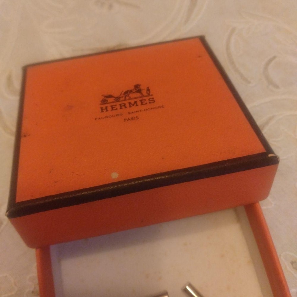 HERMES Cufflinks Gold With Box Round Shape Men's Accessory From Japan Pre-owned