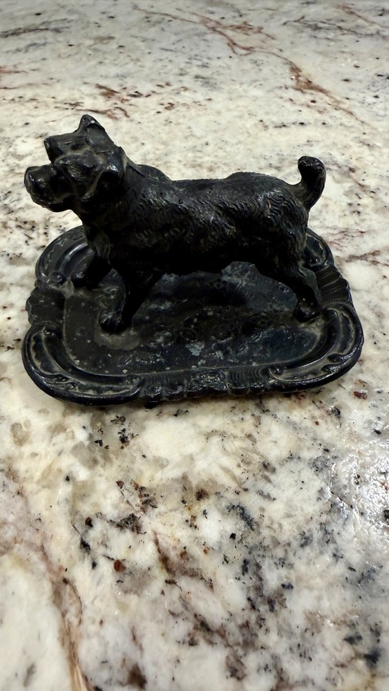 Antique Cast Iron Dog Ash Tray