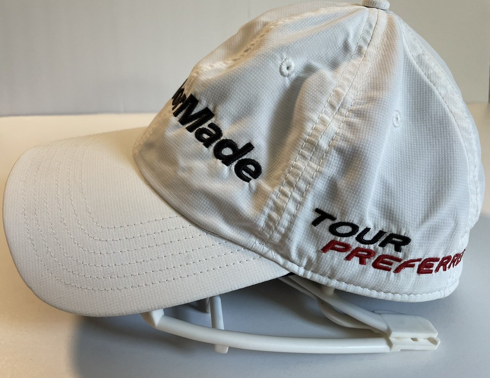 Taylormade Golf SLDR Tour Preferred White Adjustable Strapback Hat Hook & Loop