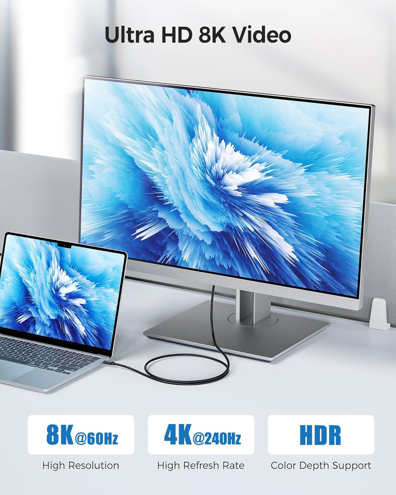 Cable Matters [Intel Certified] 40Gbps Thunderbolt 4 Cable 3.3ft with 8K Video a