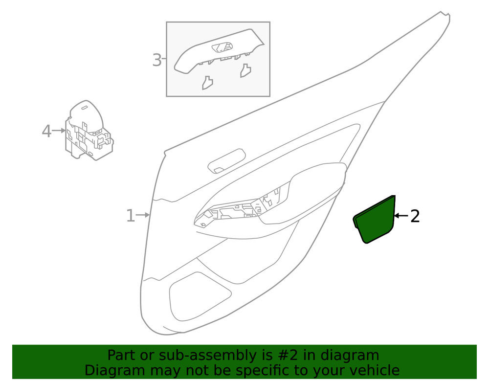 Genuine Nissan Handle Cover 80954-6CA0A