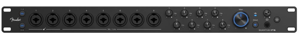 Fender Quantum LT 16 USB-C 16x8 Audio Recording Interface+Studio Microphone