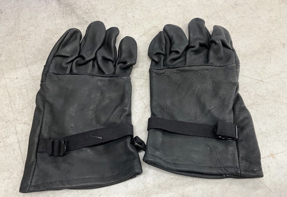 USGI D3A Black Leather Light Duty Gloves Size 3 – Military Issue Cattlehide