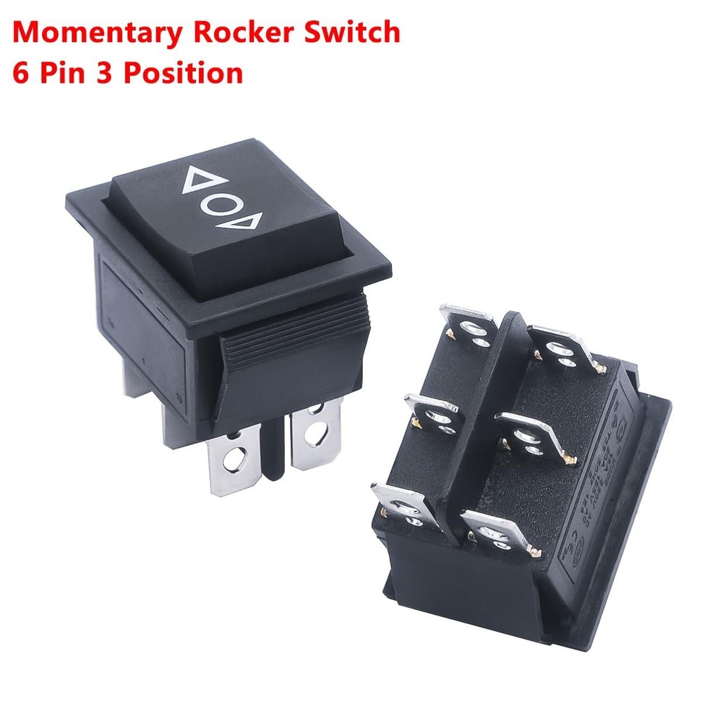 3pcs 12V Momentary Rocker Switch - DPDT Toggle Switch with Automatic Reset