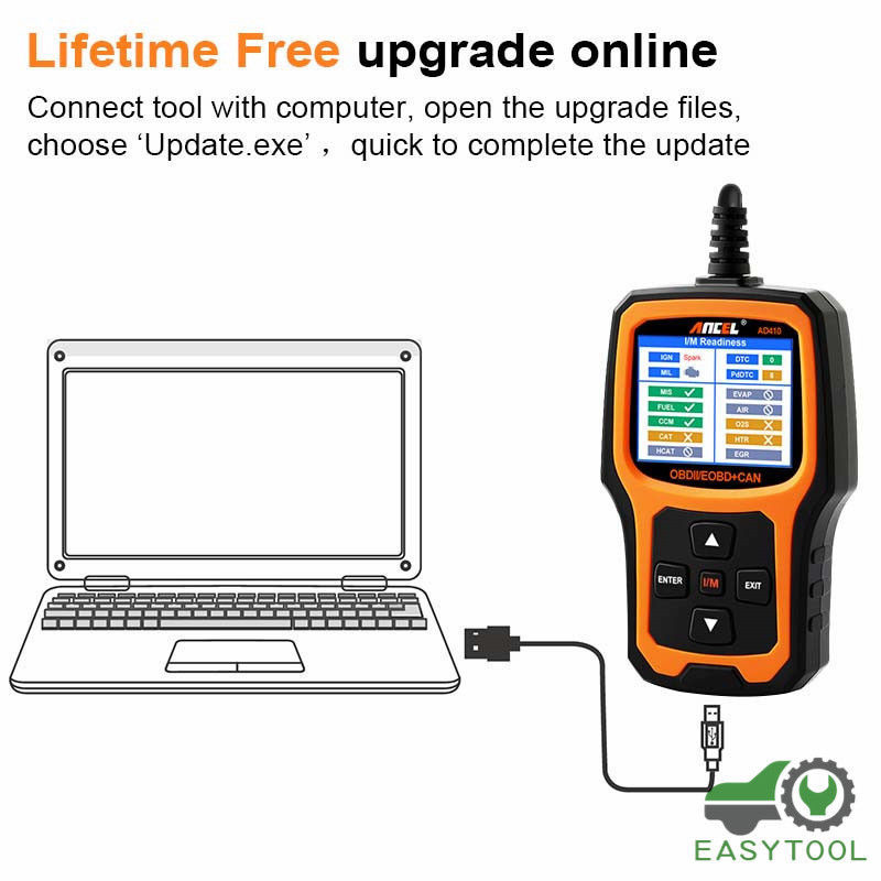 ANCEL AD410 Check Engine Fault OBD2 Diagnostic Scan Tool Automotive Code Reader