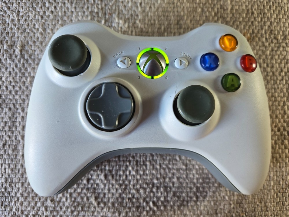 Official Genuine Microsoft Xbox 360 Wireless Controller White ~ TESTED