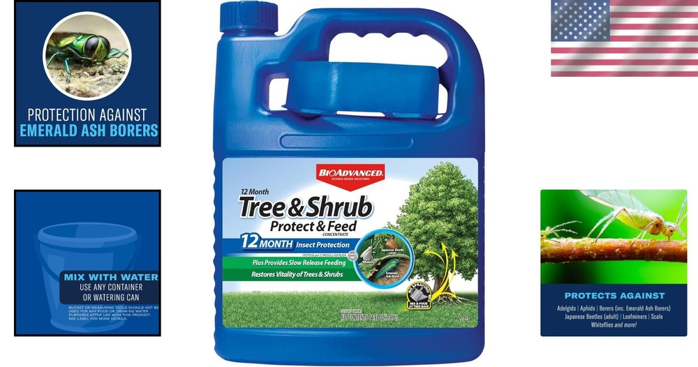 BioAdvanced- 820169K, Concentrate, 64 Oz Tree & Shrub Protect and Feed