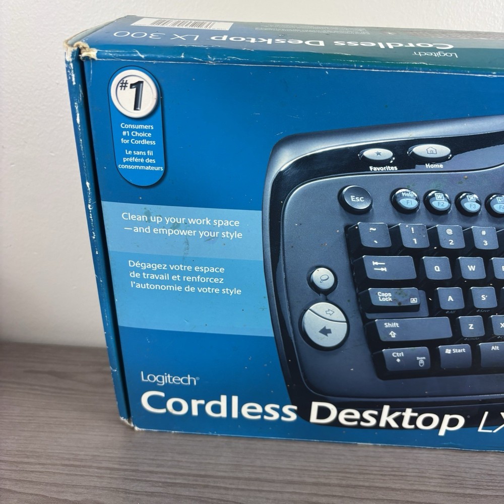 Logitech Cordless LX300 Desktop Express Keyboard and Mouse Combo