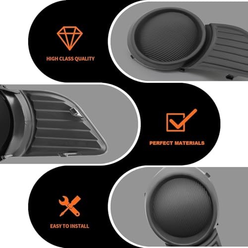2Pcs Driver and Passenger Side Fog Light Covers Compatible with 2011-2017