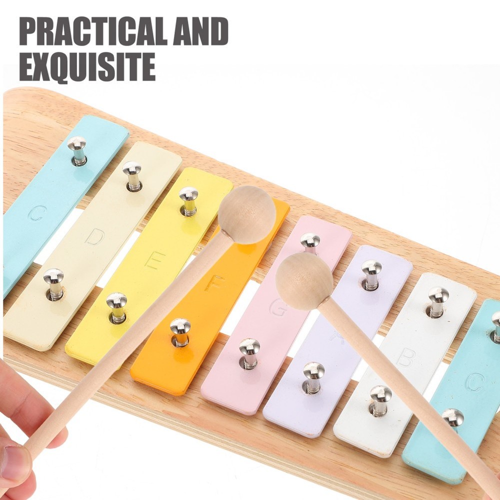 2 Pcs Percussion Wood Sticks Plastic Mallets Drumsticks for Cajon