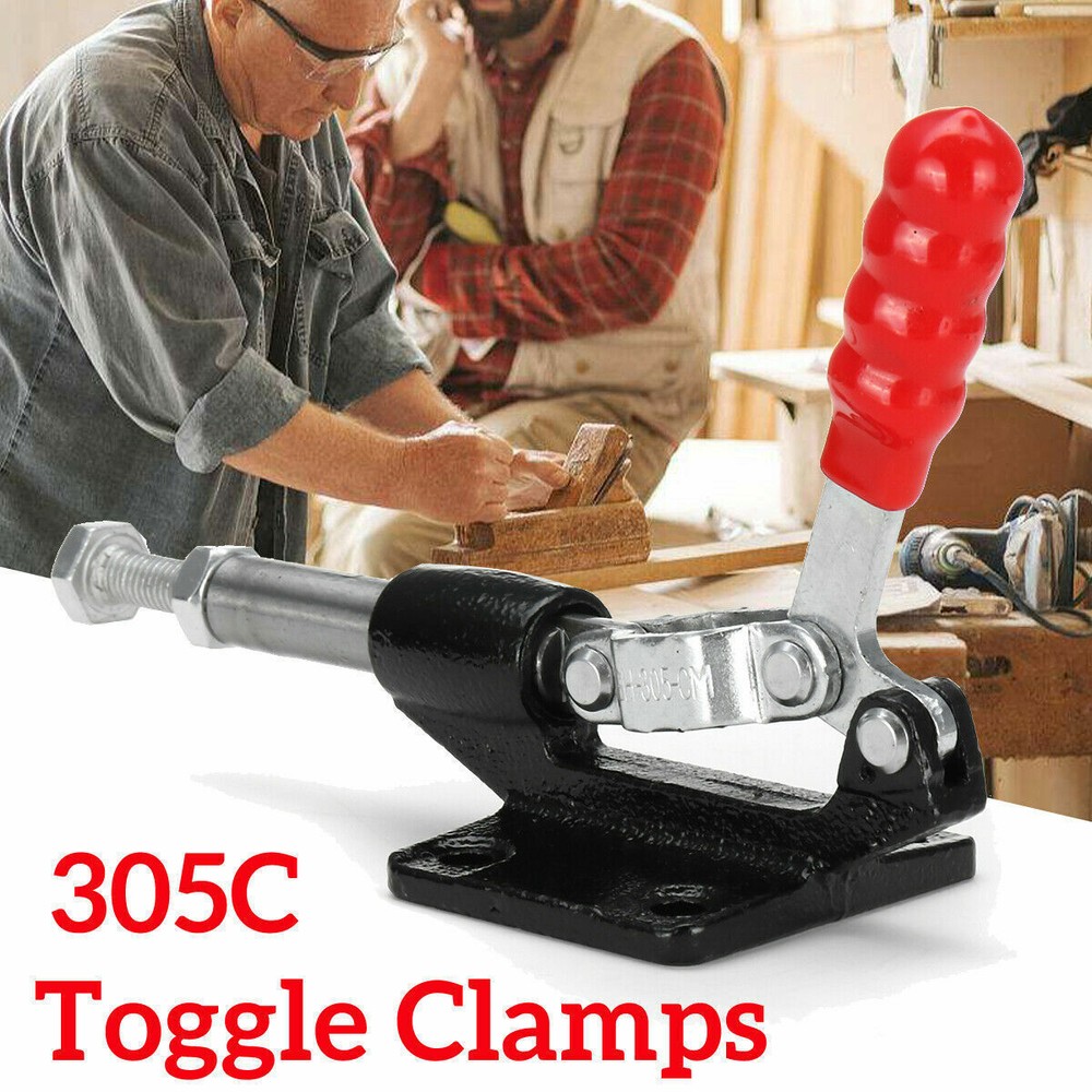 500Lb Toggle Clamp 305C Horizontal Quick Release Clip Hand Tool Clamping Bar