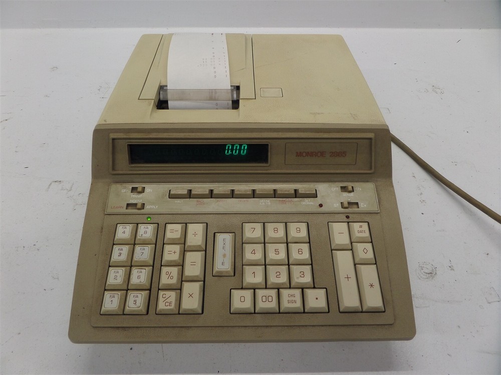 Vintage Monroe 2865 Calculator Adding Machine Printer