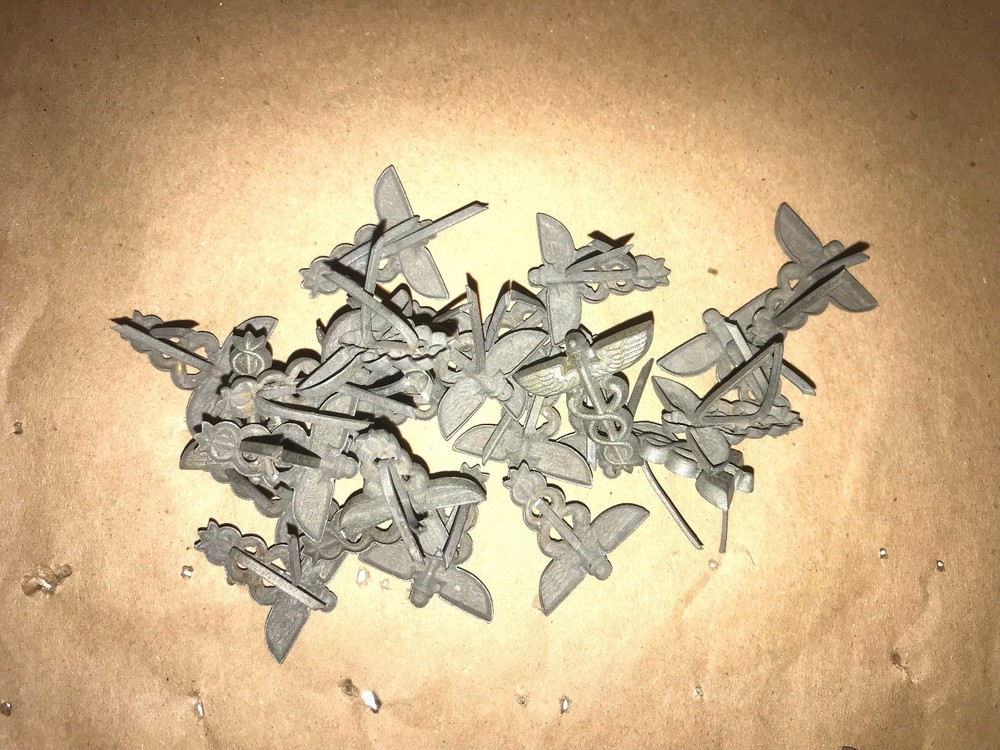 30 Authentic WWII German Army Clerk Thunderbird Pins