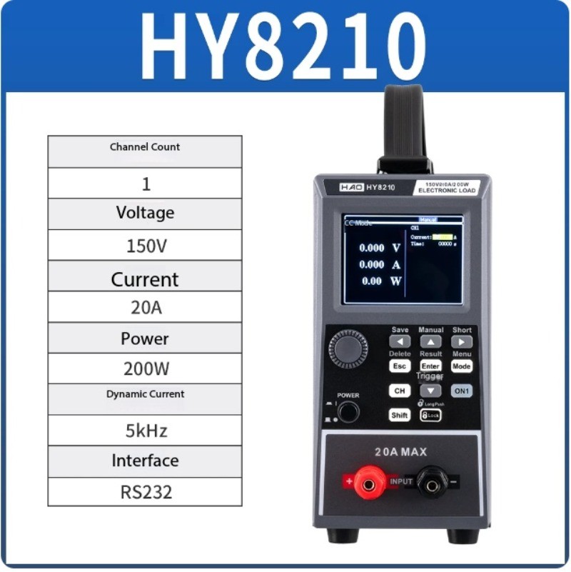 HY8211/HY8212/HY8213 Programmable DC Eectronic Load Tester Battery Capacity