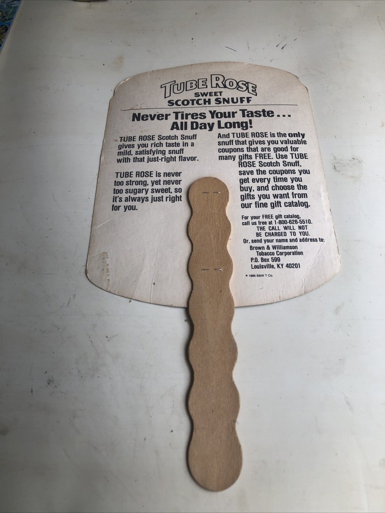 Tube Rose Snuff Hand Fan