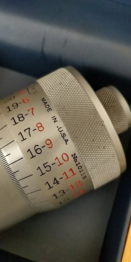 lufkin No. 1011B large Micrometer head. reading in both directions