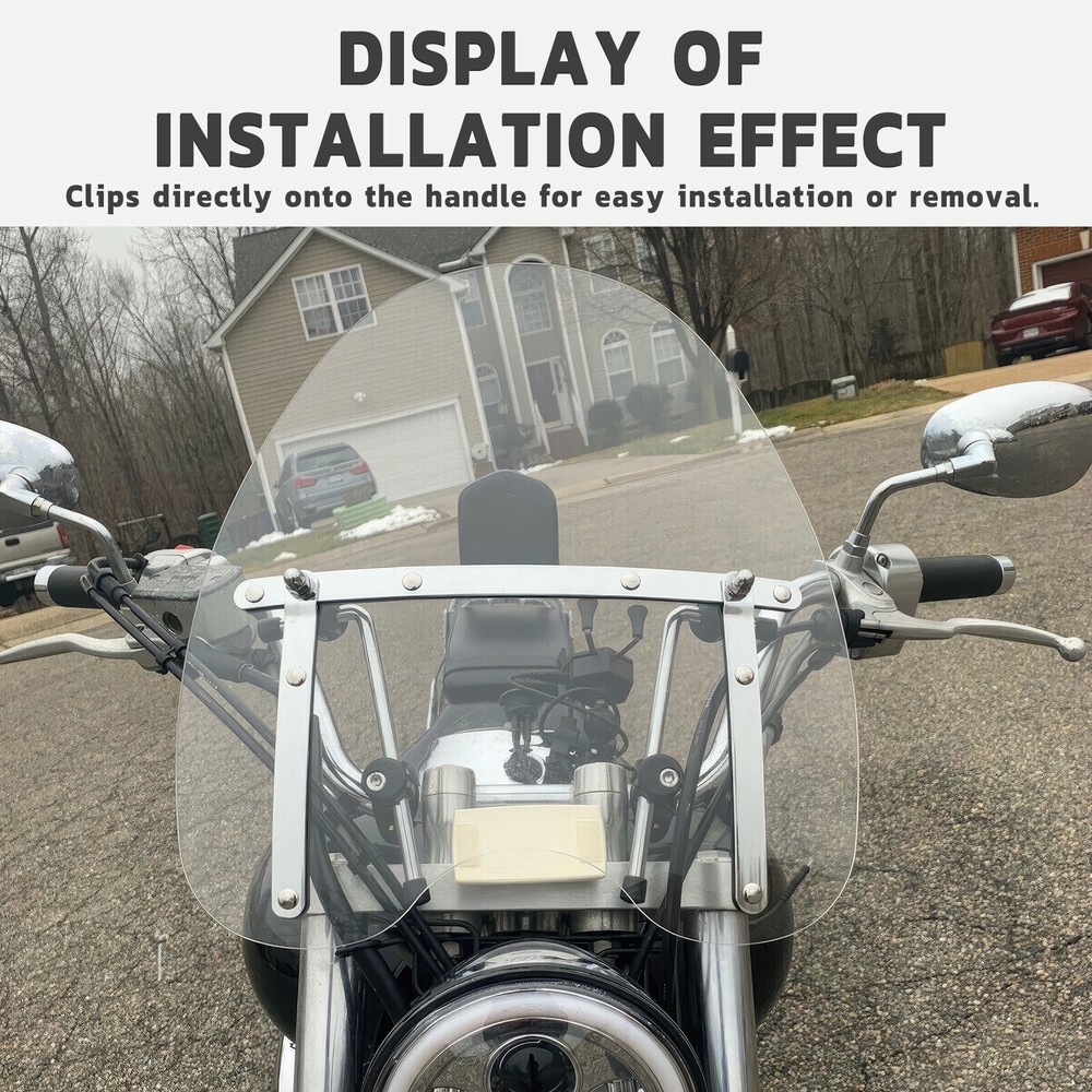 Large Windshield Windscreen Clear For Suzuki Boulevard S40 7/8'' 1'' Handlebar