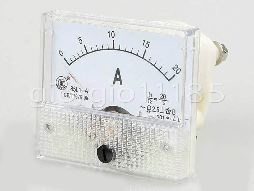 Analog AMP Current Panel Meter Gauge AC 0-20A 85L1 &Current Transformer
