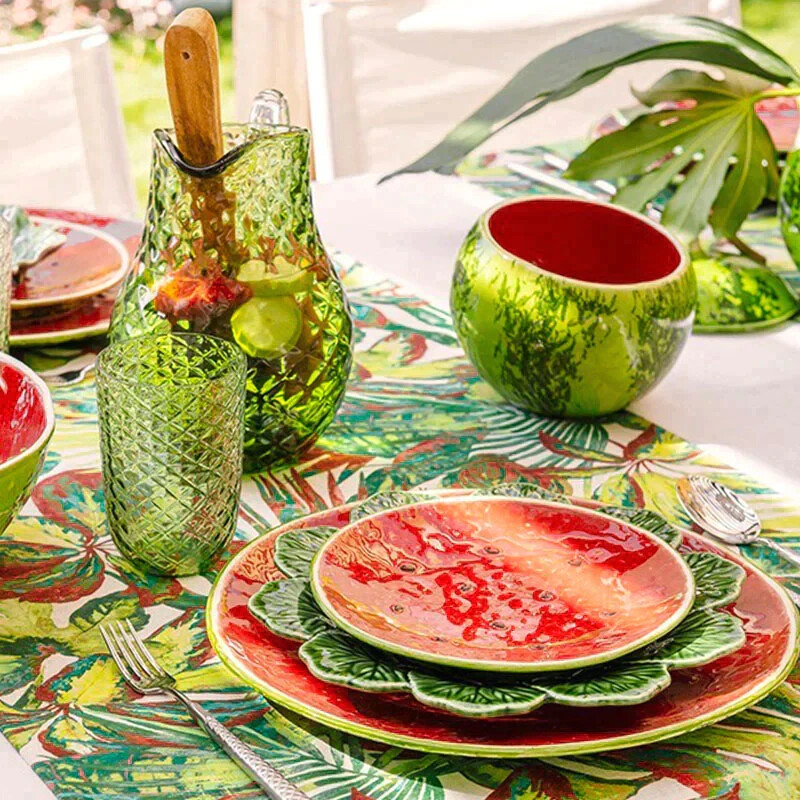 Bordallo Pinheiro Watermelon 13" Cake Stand