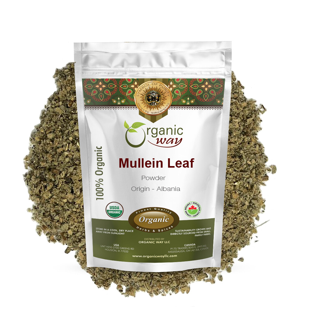 Organic Way Mullein Leaf Powder - Organic, Kosher & USDA Certified