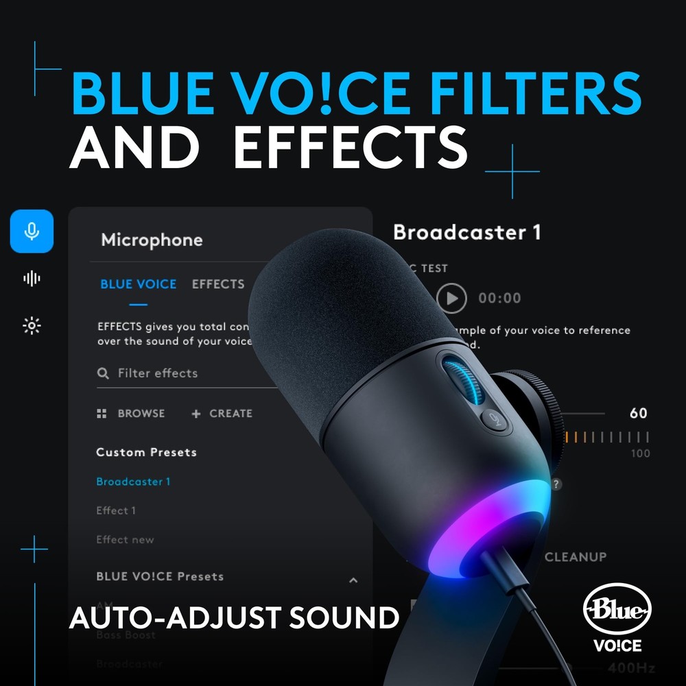 Logitech Yeti GX Dynamic RGB Gaming Mic with LIGHTSYNC Black.