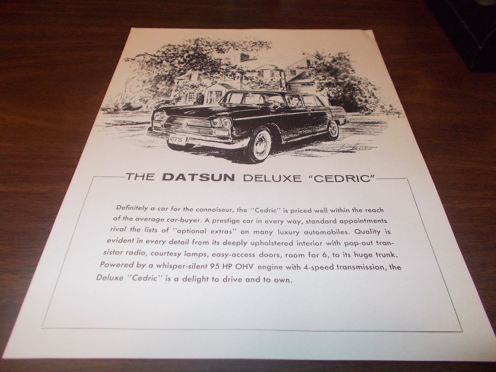 1960s Datsun Deluxe Cedric Sales Flyer
