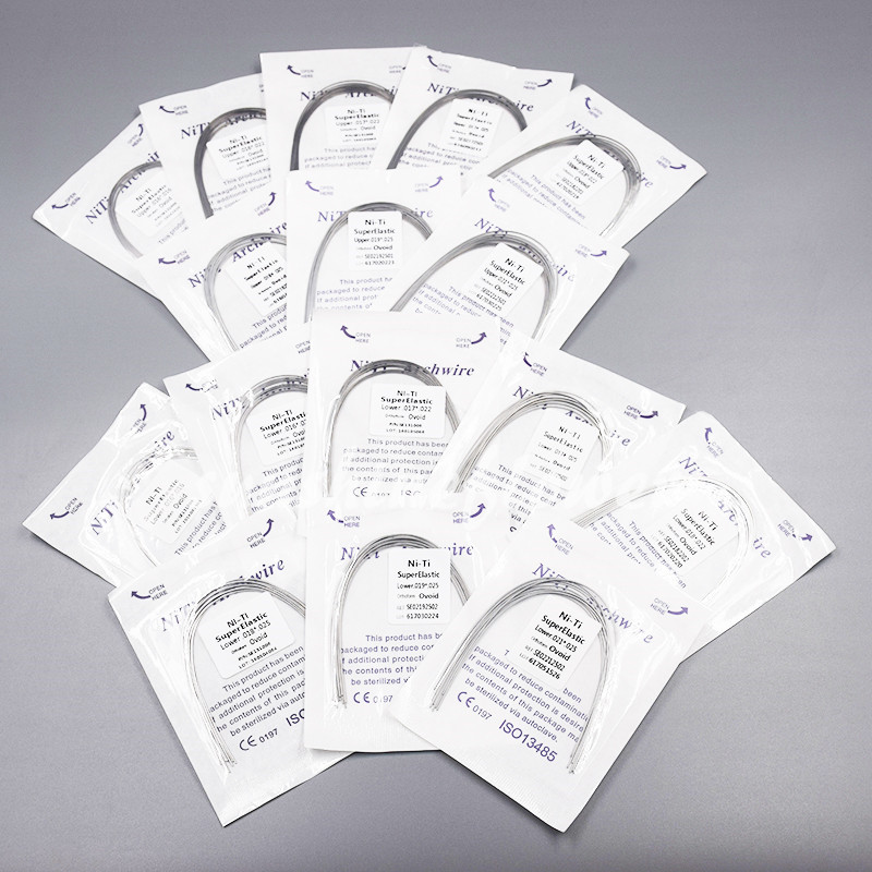 10 Packs Dental Super Elastic Niti Arch Wire Rectangular Arch Wire Ovoid/Natural