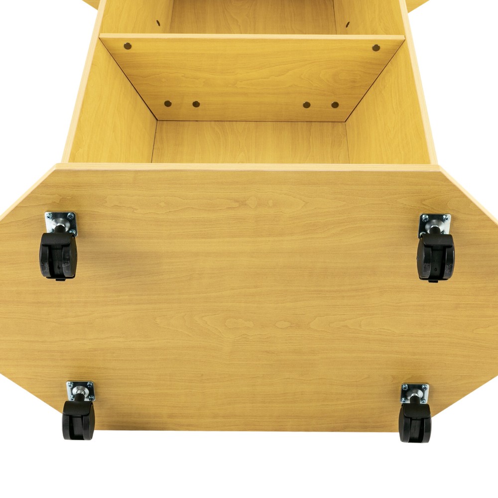 Mobile Conference Presentation Stand?Classroom Movable Podium Stand Wheeled US