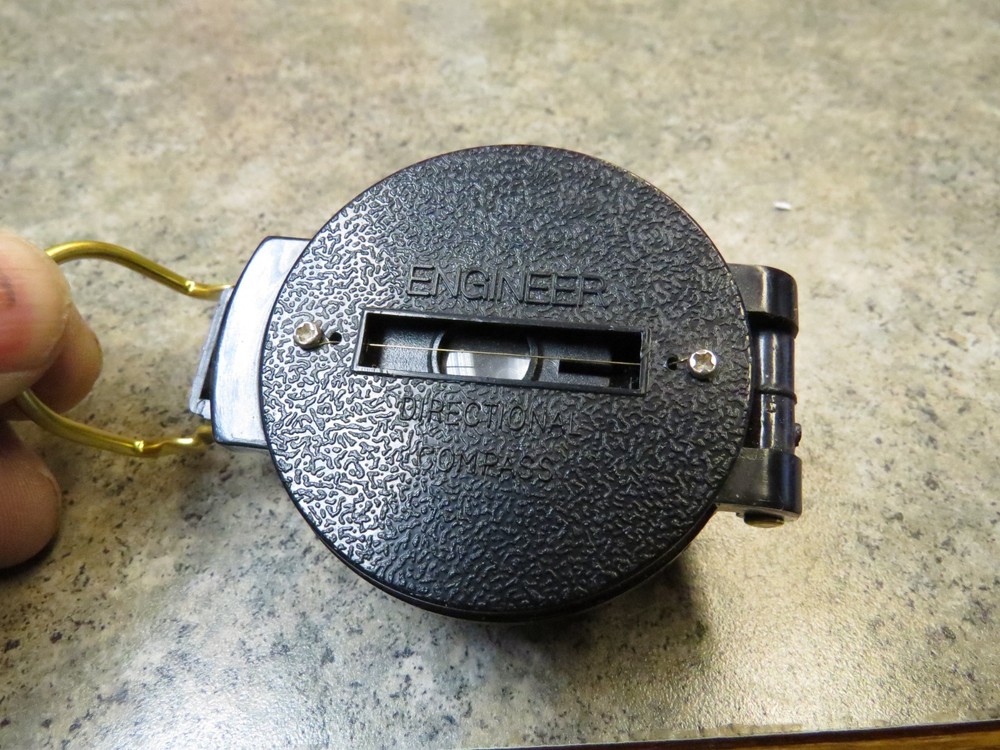 Vintage Engineer Directional Pocket Compass - Black