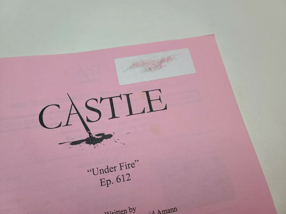 CASTLE / Andrew W. Marlowe TV Script, Nic Bishop & Wendy Davis "Under Fire"
