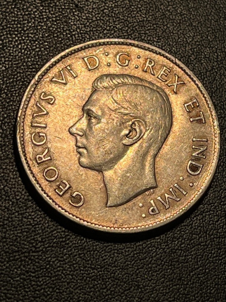1944 Canada Half Dollar Silver Coin Nice AU+