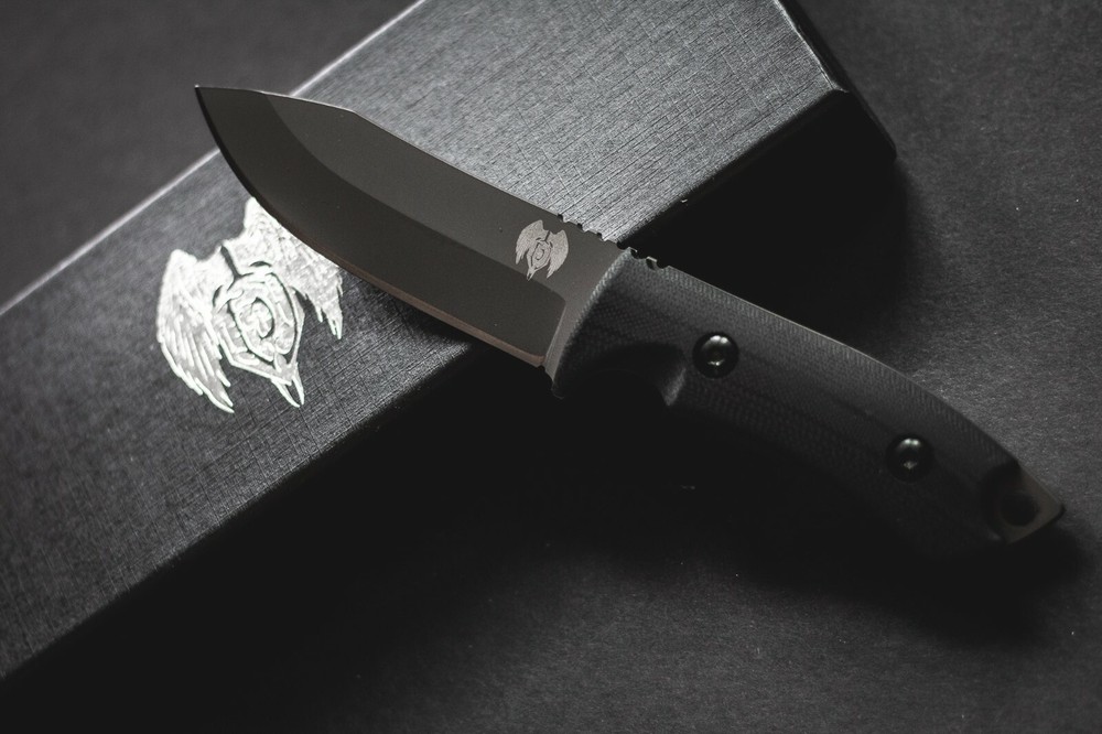 Sharp! Quick Opening Folding Knife and Full Tang Fixed Blade Combo EDC Set!