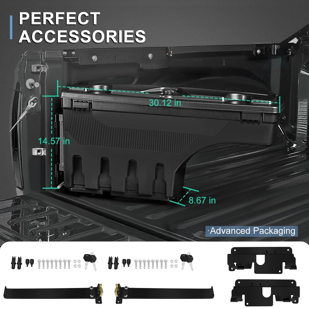 Tool Box for Silverado 1500 2007-2018 LD 2019 Driver Passenger Side