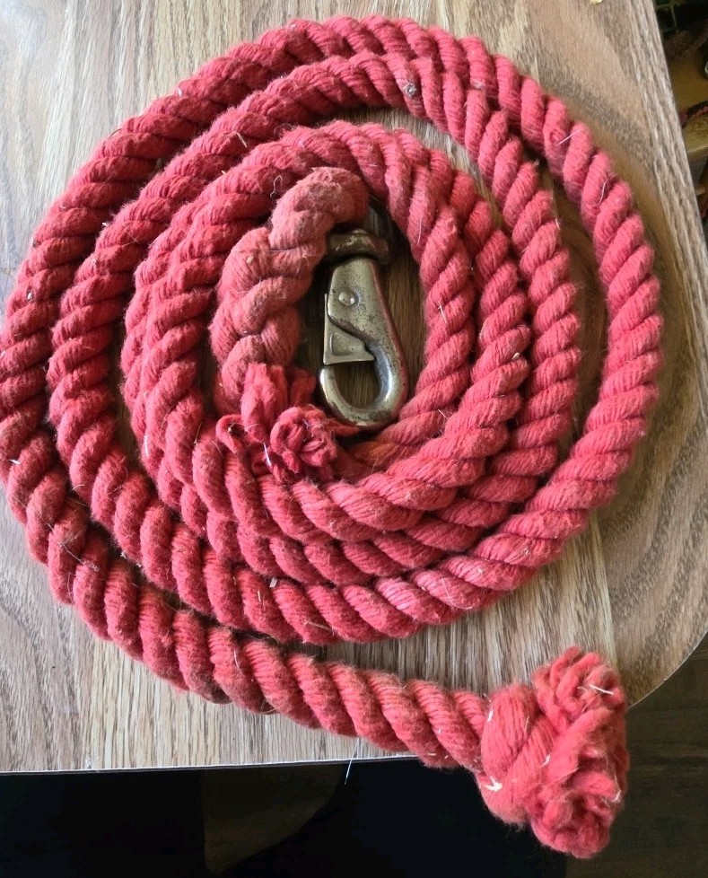 Rust Color horse Lead With Bull Snap