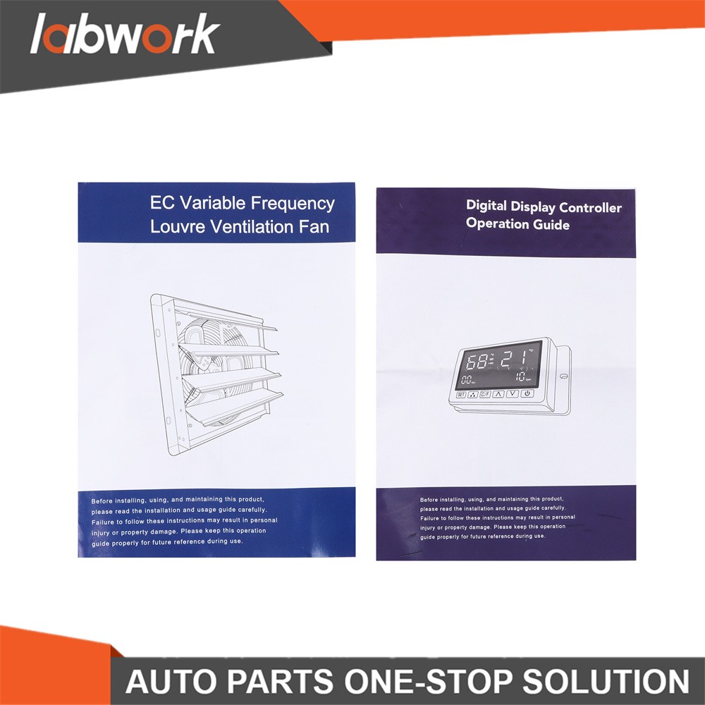 Labwork 16" Wall Mounted Shutter Exhaust Fan Automatic Shutter W/ Variable Speed