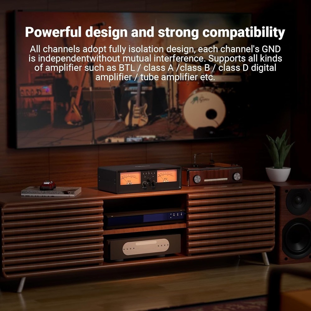 Amplifier Speaker Box with VU Meter