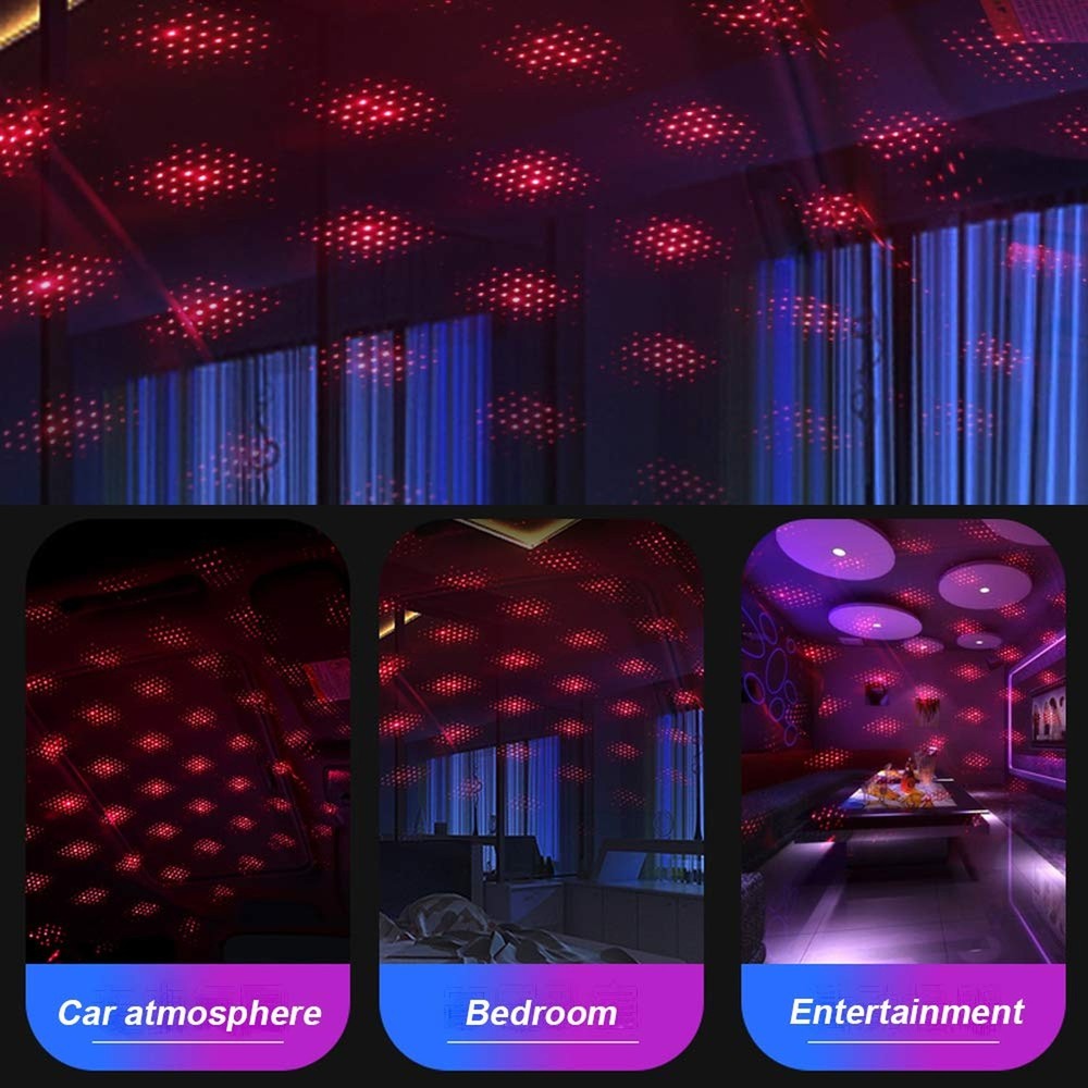 USB Night Light, Star Projector Night Light, Adjustable Romantic red Interior...