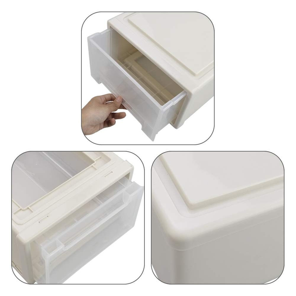 12 Quart Stacking Drawer, 1 Pack Stackable Desktop Drawers Plastic 12 Quart