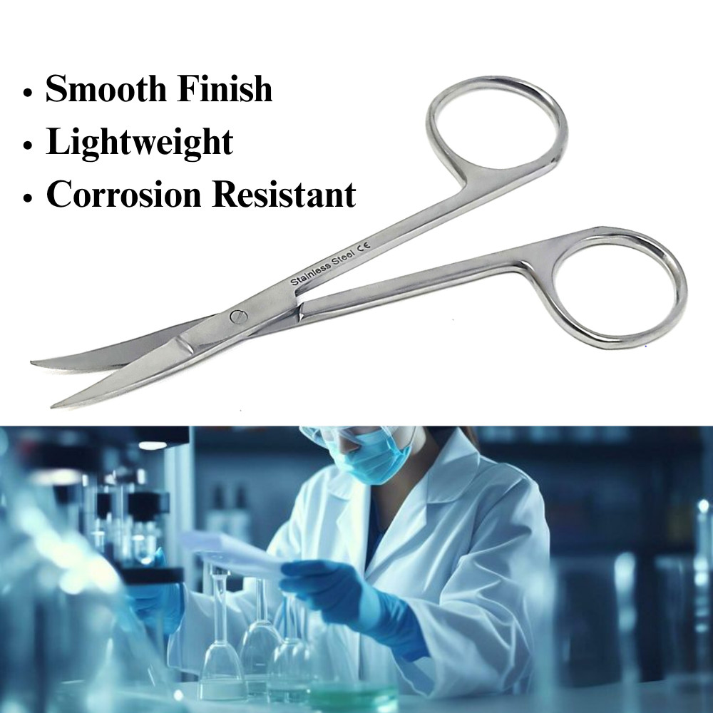 Stainless Steel IRIS Lab Scissors 4.5" for Dissection Study & Science Use