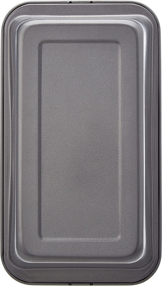 Amazon Basics Rectangular Baking Bread Loaf Pan, 9.5 X 5 Inch, Set of 2, Gray