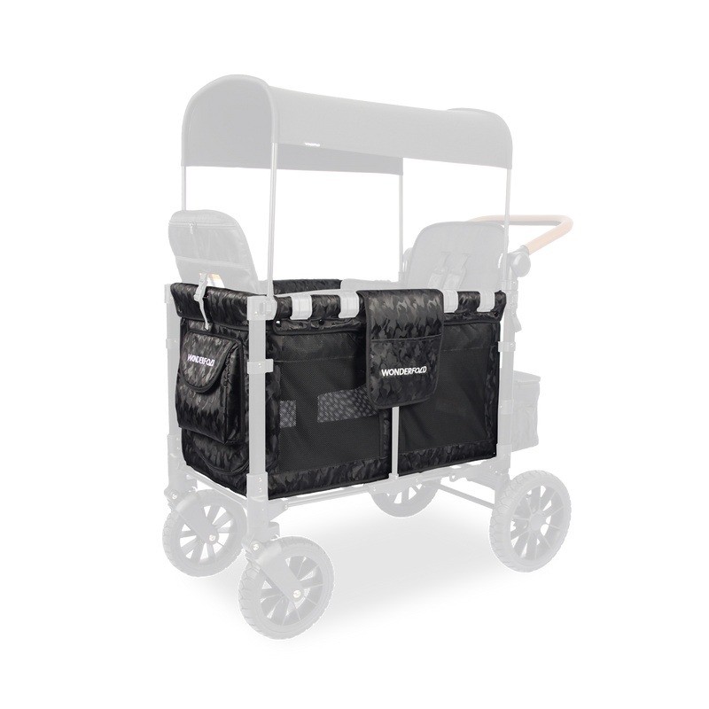 WonderFold Wagon W2 Luxe Replacement Fabric frame Cover Black Camo Accessory