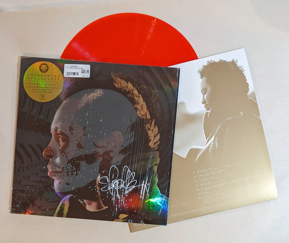 THUNDERCAT Stephen Bruner SIGNED RECORD LP apocalypse EXACT PROOF red vinyl COA