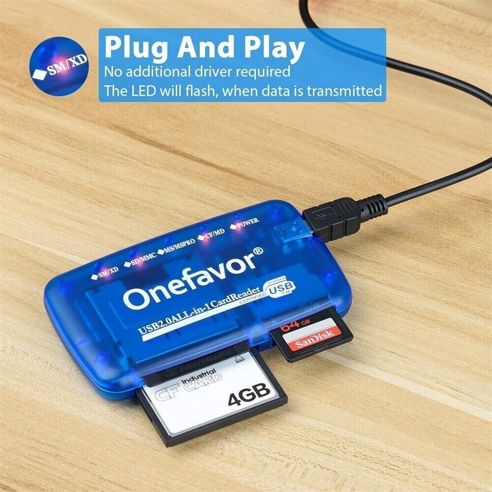 Smartmedia Card 32MB SM Memory Card + Smartmedia Card Reader Adapter USB