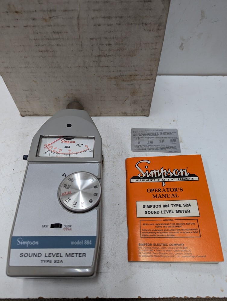 Simpson 884 Sound Level Meter