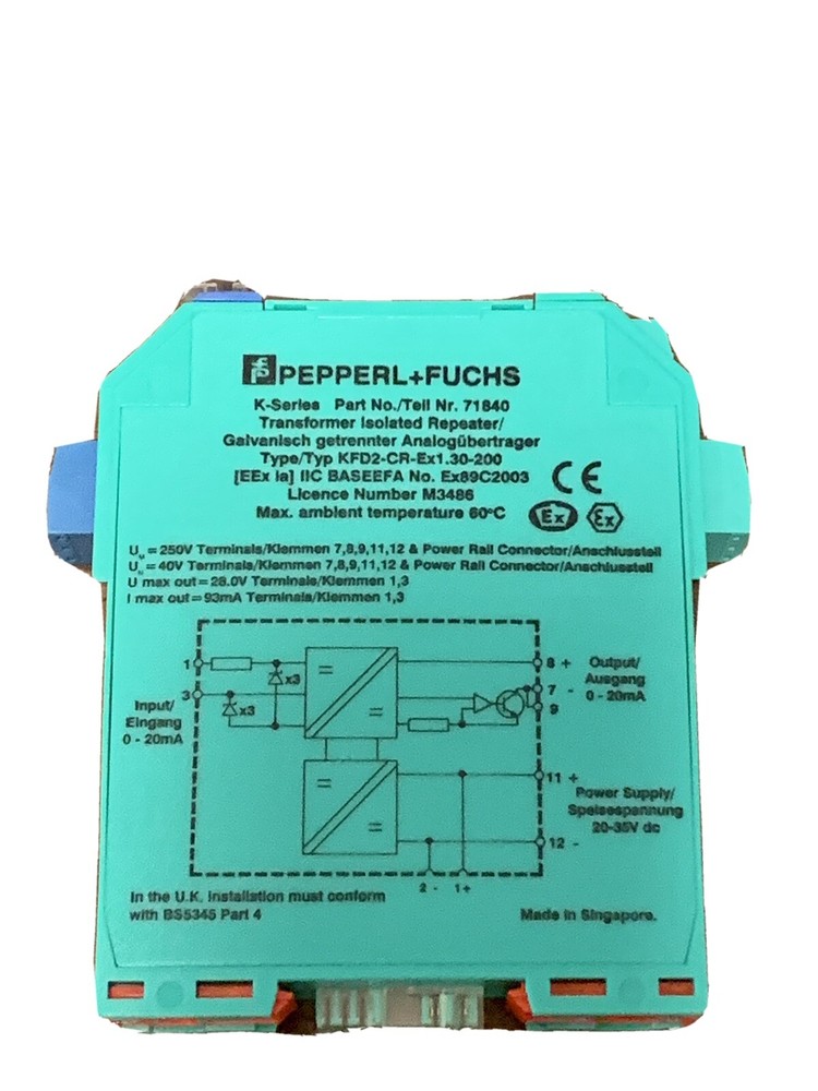 Pepperl+Fuchs KFD2-CR-EX1.30-200 Transformer Isolated Repeater